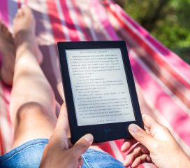 reading from tablet reading from tablet